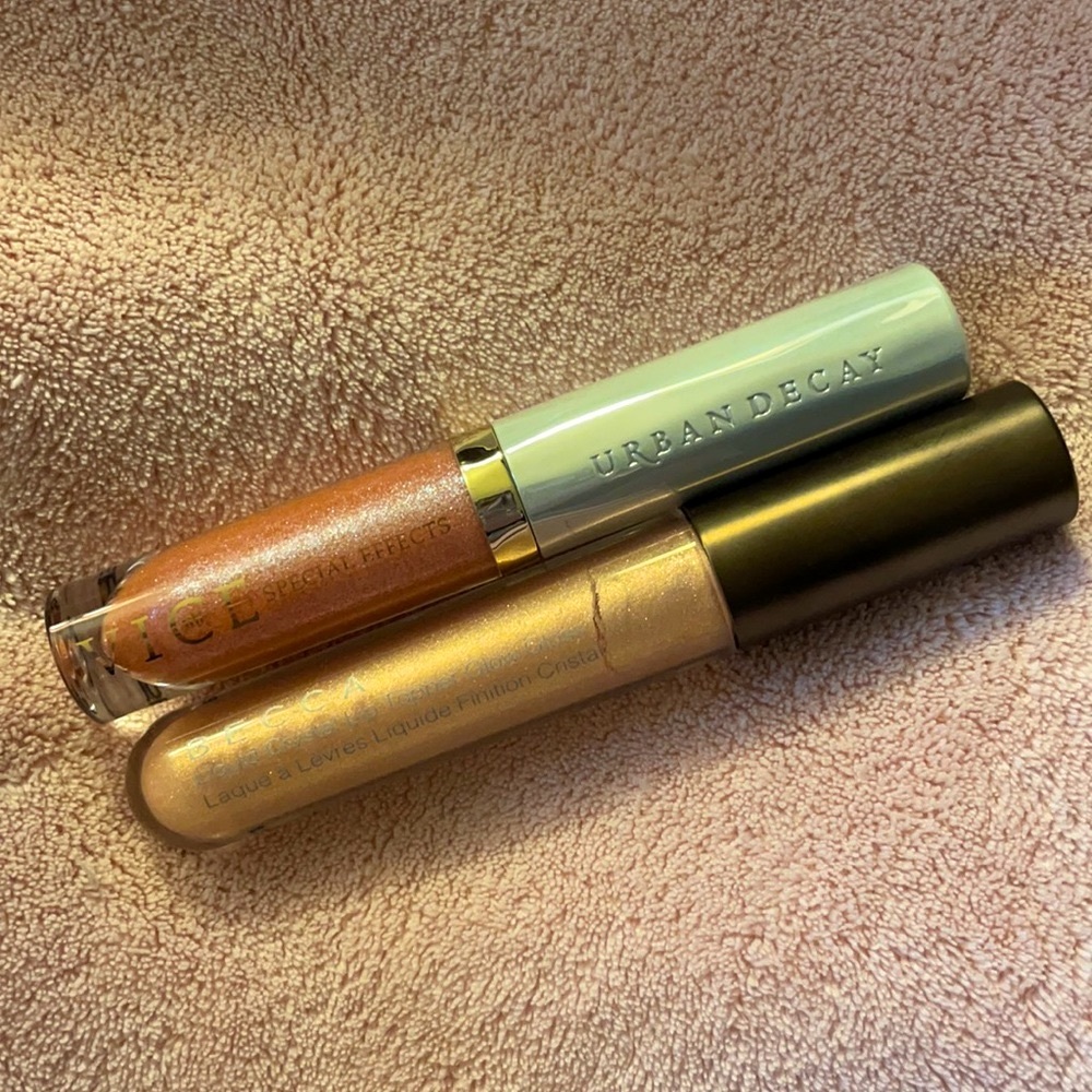 Urban Decay Becca sparkle gloss bundle